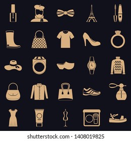Mode icons set. Simple set of 25 mode vector icons for web for any design