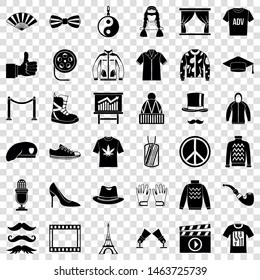 Mode icons set. Simple style of 36 mode vector icons for web for any design