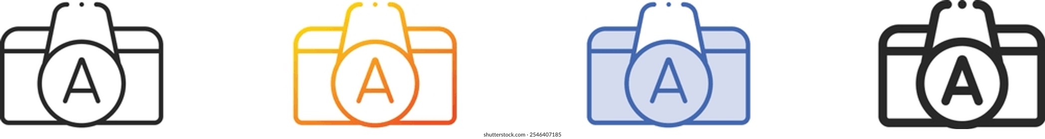 mode icon.Thin Linear, Gradient, Blue Stroke and bold Style Design Isolated On White Background