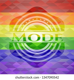 Mode lgbt colors emblem 