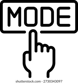 mode line icon illustration vector