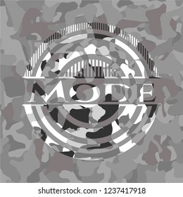Mode on grey camouflage pattern