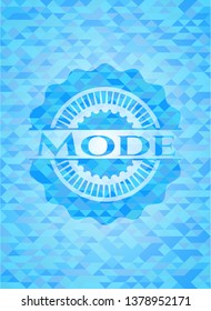 Mode realistic light blue mosaic emblem
