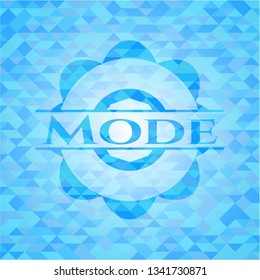 Mode sky blue mosaic emblem