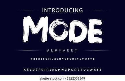 Mode Stylish brush painted an uppercase vector letters, alphabet, typeface.