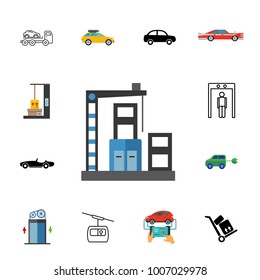 Mode of transportation icons set