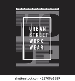 mode urban street work wear,design typography vector illustration