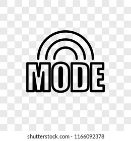 Mode vector icon isolated on transparent background, Mode logo concept