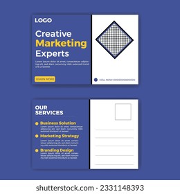 Modean post card design Template