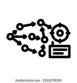 model accuracy gauge machine learning line icon vector. model accuracy gauge machine learning sign. isolated contour symbol black illustration