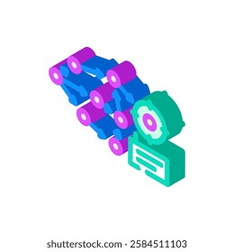 model accuracy gauge machine learning isometric icon vector. model accuracy gauge machine learning sign. isolated symbol illustration