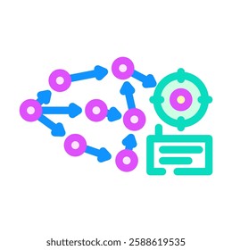 model accuracy gauge machine learning color icon vector. model accuracy gauge machine learning sign. isolated symbol illustration