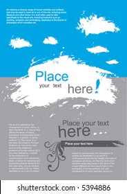 Model for advertising, publicity. Background, border