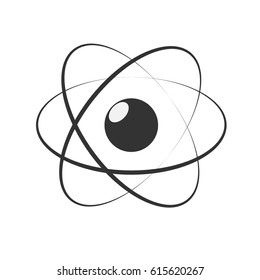model of atom. atom icon. vector illustration