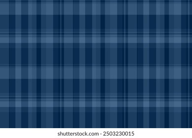 Model background check vector, mature tartan textile pattern. Oktoberfest texture plaid seamless fabric in cyan and dark colors palette.