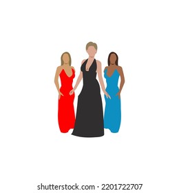 model beautiful sexy flat design