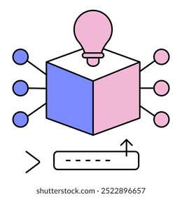Model Behavior Testing Icon. Representing AI Model Testing. Machine Learning Behavior Analysis. Performance Validation. AI Debugging. Vector Editable icon.