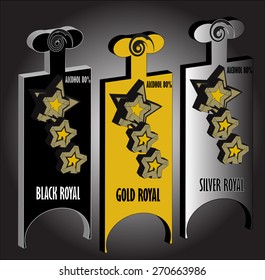 Model bottle vector design template,alcohol,whiskey,Brandy,vodka