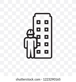 Model building vector linear icon isolated on transparent background, Model building transparency concept can be used for web and mobile