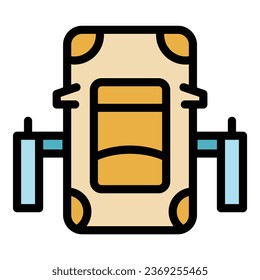 Model car printing icon outline vector. Vehicle magazine. Engine automotive color flat
