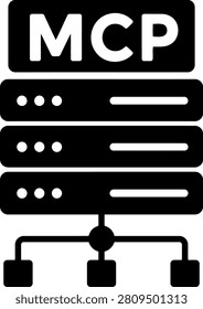 Model Context Protocol server icon with MCP architecture and AI integration