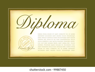 A model for the diploma, certificate