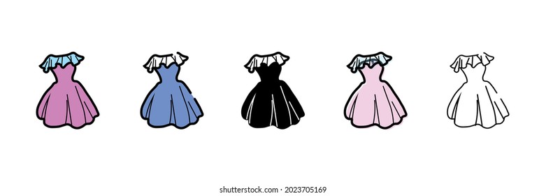 icono de tipo vector de vestimenta de modelo