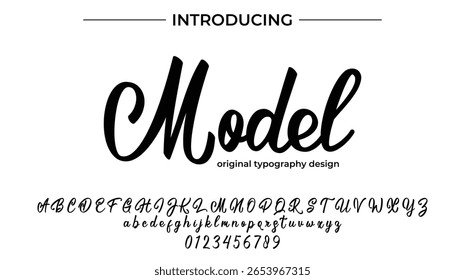 Model - Elegant Script Font for Smooth Handwritten Design and Creative Typography