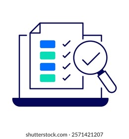 Model Evaluation – Checklist and Magnifying Glass Representing Performance Assessment of Models
