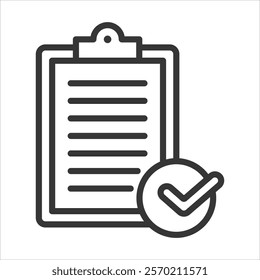 Model evaluation icon vector illustration outline