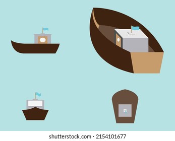 model of the fishing boat of the fishermen