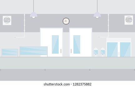Model of food distribution points Vector Illustration