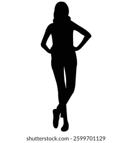 Model forward stock image photo vector art silhouette template background