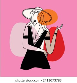 Model Girl Vector , graphic designer modern girl
