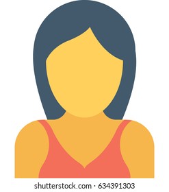 Model Girl Vector Icon