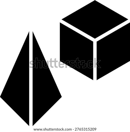 Model Glyph Icon Vector Design