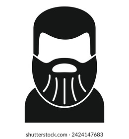Model hipster style man icon simple vector. Funny adult portrait. Hand older style