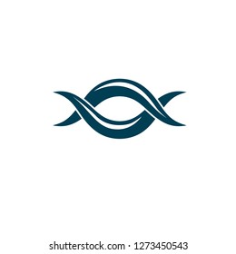 Model of human DNA, double helix vector illustration. Genetic engineering business abstract symbol isolated on white.