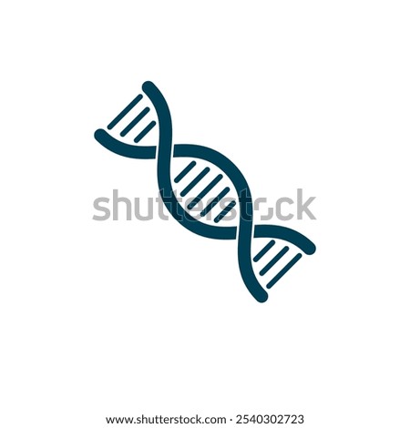 Model of human DNA, double helix vector illustration. Genetic engineering business abstract symbol isolated on white.