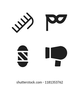 model icon. 4 model vector icons set. beauty, facial hair and hair style icons for web and design about model theme