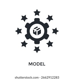 Model Icon Glyph Style. Vector Illustration For Graphic Design