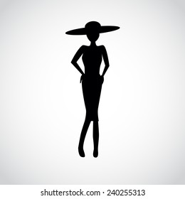 Model icon isolated on white background. VECTOR illustration.