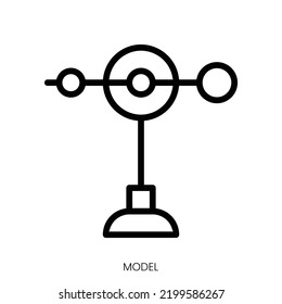 model icon. Line Art Style Design Isolated On White Background