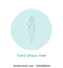 Model icon line element. Vector illustration of model icon line isolated on clean background for your web mobile app logo design.
