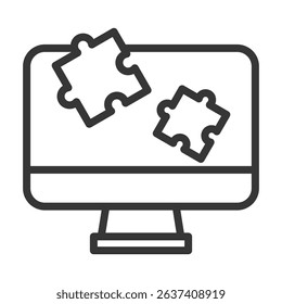 Model Icon Lineal Style Vector Illustration