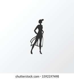 Model icon symbol. Premium quality isolated lady element in trendy style.