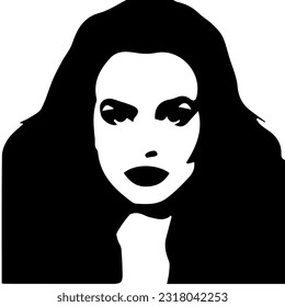 model illustration the logo of girl 