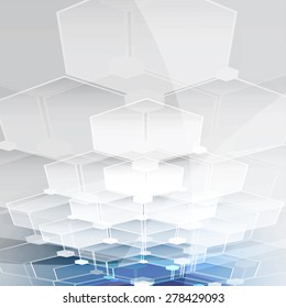 Model of Integration technology with cloud in the sky. Best ideas for Business presentation