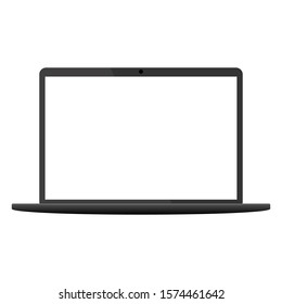 Model laptop icon isolated on white background. Modern technology
