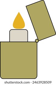 a model lighter lights up